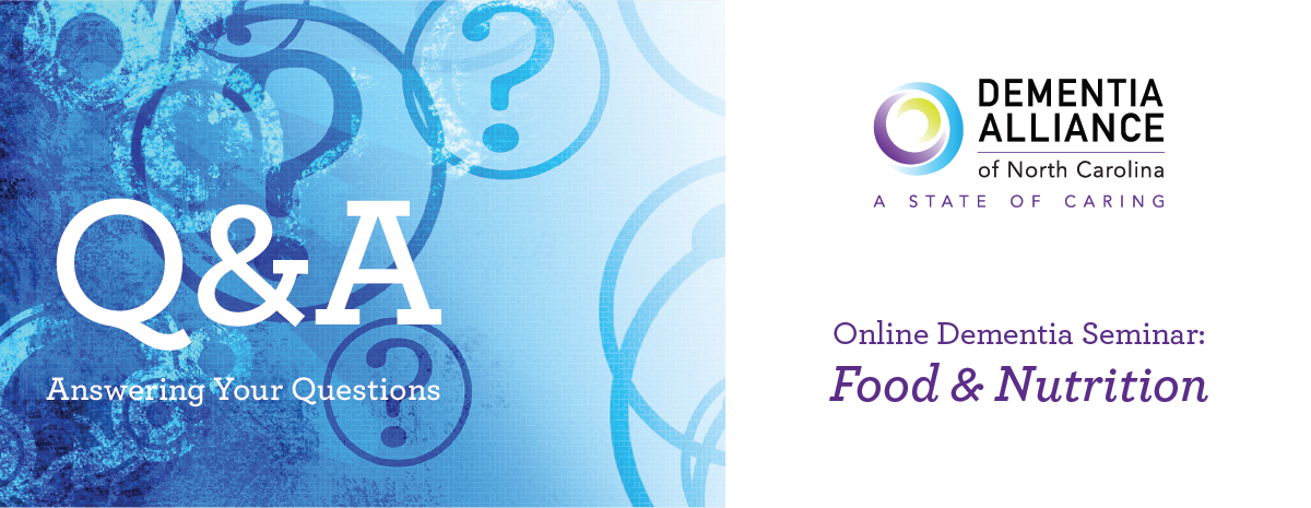 Dementia Q&A: Food & Nutrition